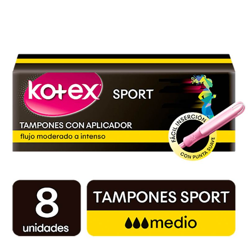 Kotex Tamp&oacute;n Con Aplicador Medio - Caja 8 UN, , large image number null