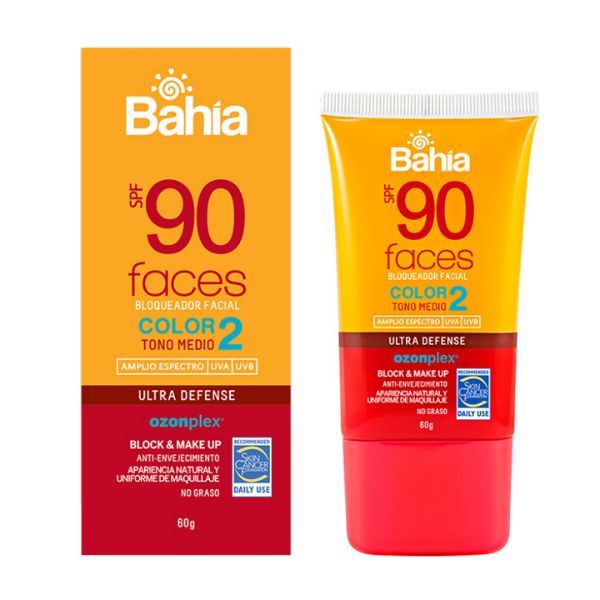 Bahia Bloqueador Face Color 2 F90 - Tubo 60 G, , large image number null