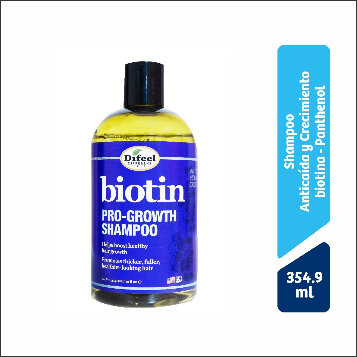 Shampoo Antica&iacute;da Difeel Biotin - Frasco 354.9 ML, , large image number null