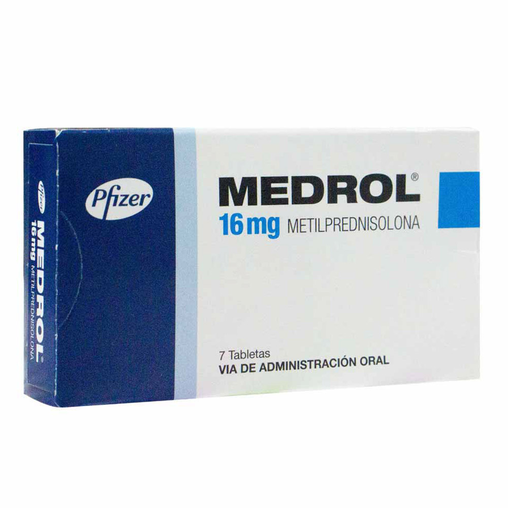 Medrol 16 Mg Tabletas - Caja 7 UN, , large image number null