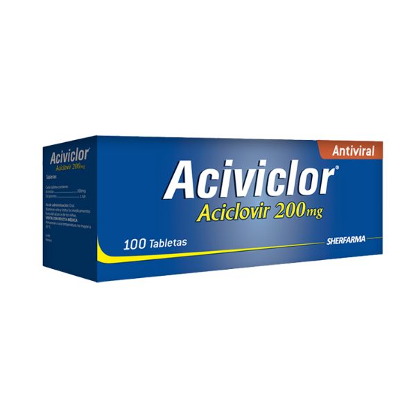 Aciviclor 200 Mg Tabletas - Caja 100 UN, , large image number null