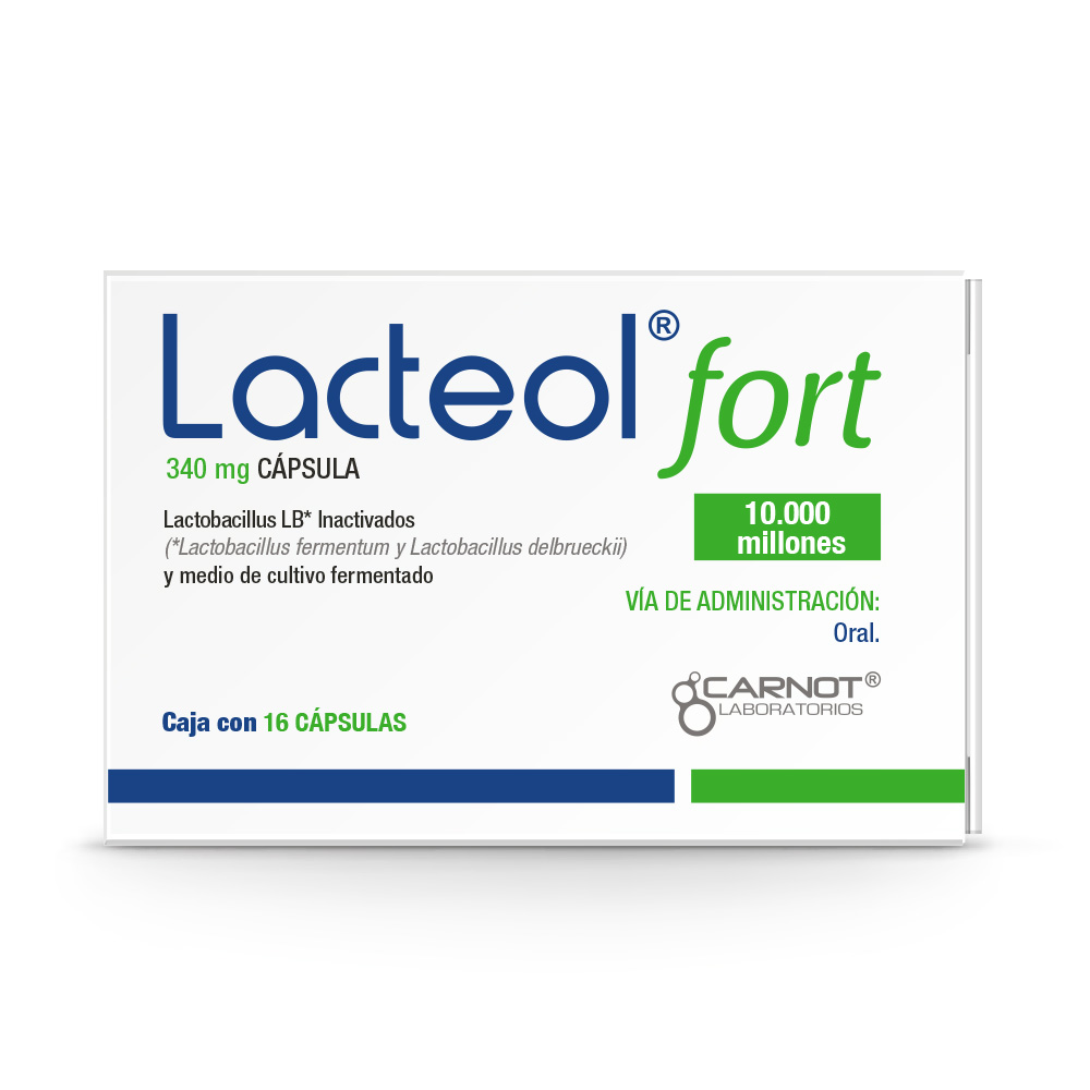 Lacteol Fort 340 mg C&aacute;psulas - Caja 16 UN, , large image number null