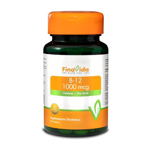Suplemento Diet&eacute;tico B-12 1000mcg FinaVida Tabletas - Frasco 60 Un, , large image number null