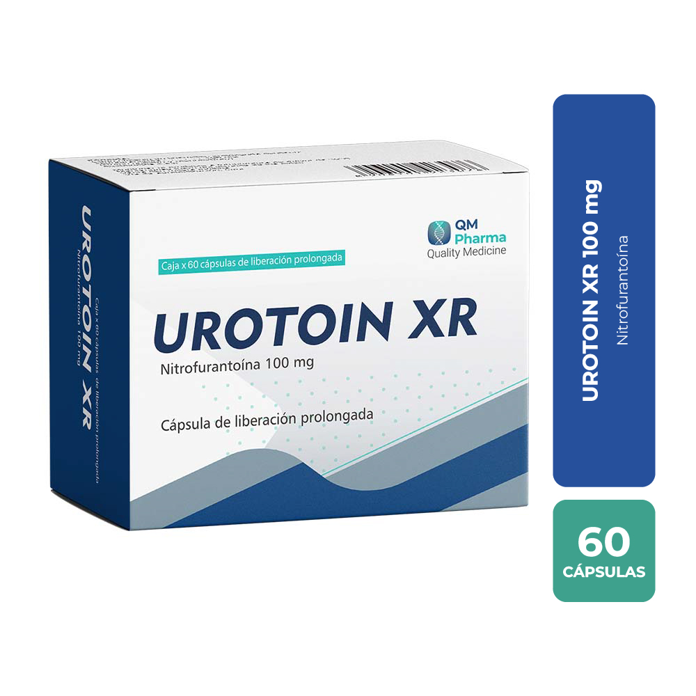 Urotoin XR 100 mg C&aacute;psula de Liberaci&oacute;n Prolongada - Caja 60 UN, , large image number null
