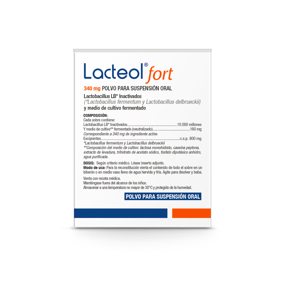 Lacteol Fort 340mg Polvo para Suspensi&oacute;n - Caja 6 UN, , large image number null