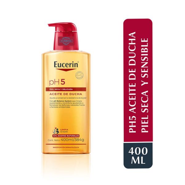 Eucerin pH5 Aceite de Ducha Piel Seca y Sensible - Frasco 400 Ml, , large image number null