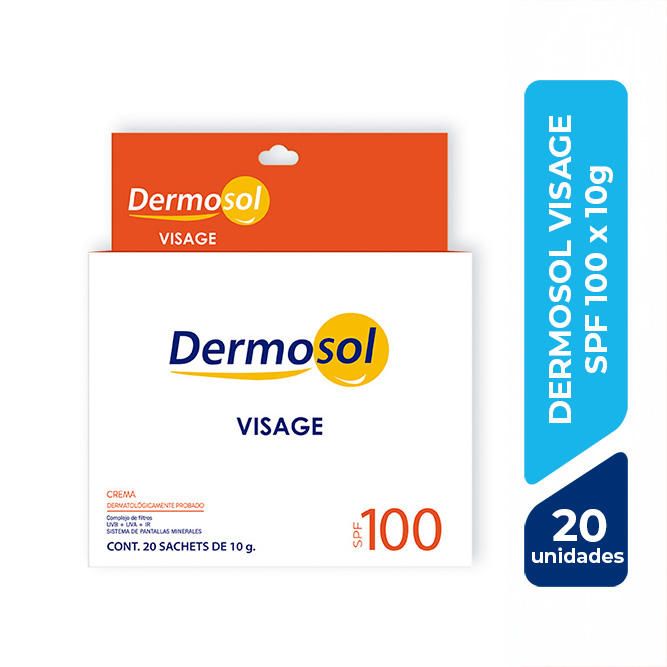 Dermosol Visage SPF 100 Sachet - Caja 20 UN, , large image number null