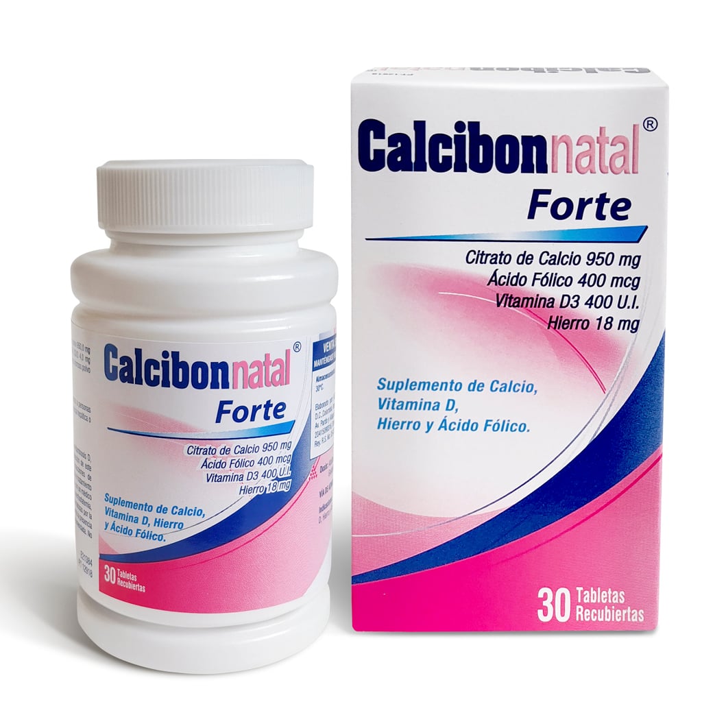 Calcibone Natal Forte Tabletas Recubiertas - Frasco 30 UN, , large image number null