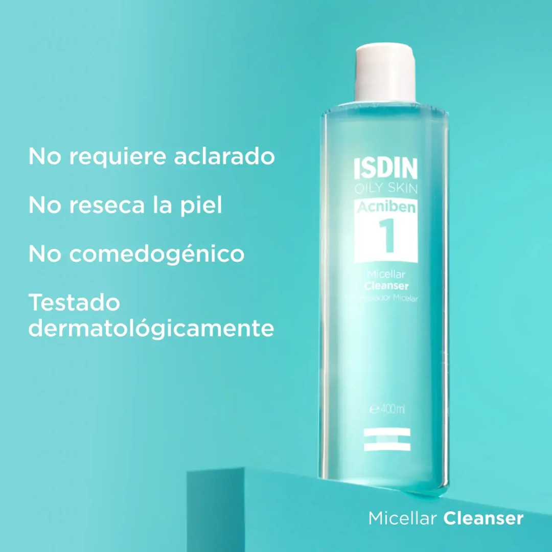 Isdin Acniben Micellar Cleanser - Frasco 400 ML, , large image number null