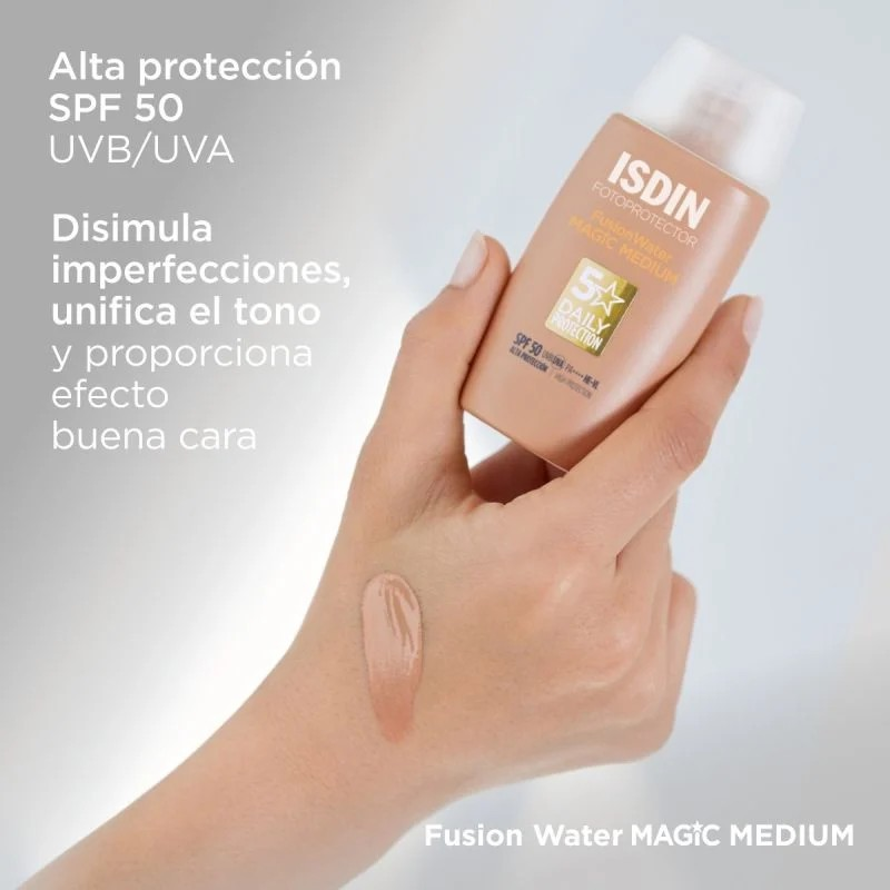 Isdin Fotoprotector Fusion Water Magic Color Medium SPF 50 - Frasco 50 ML, , large image number null