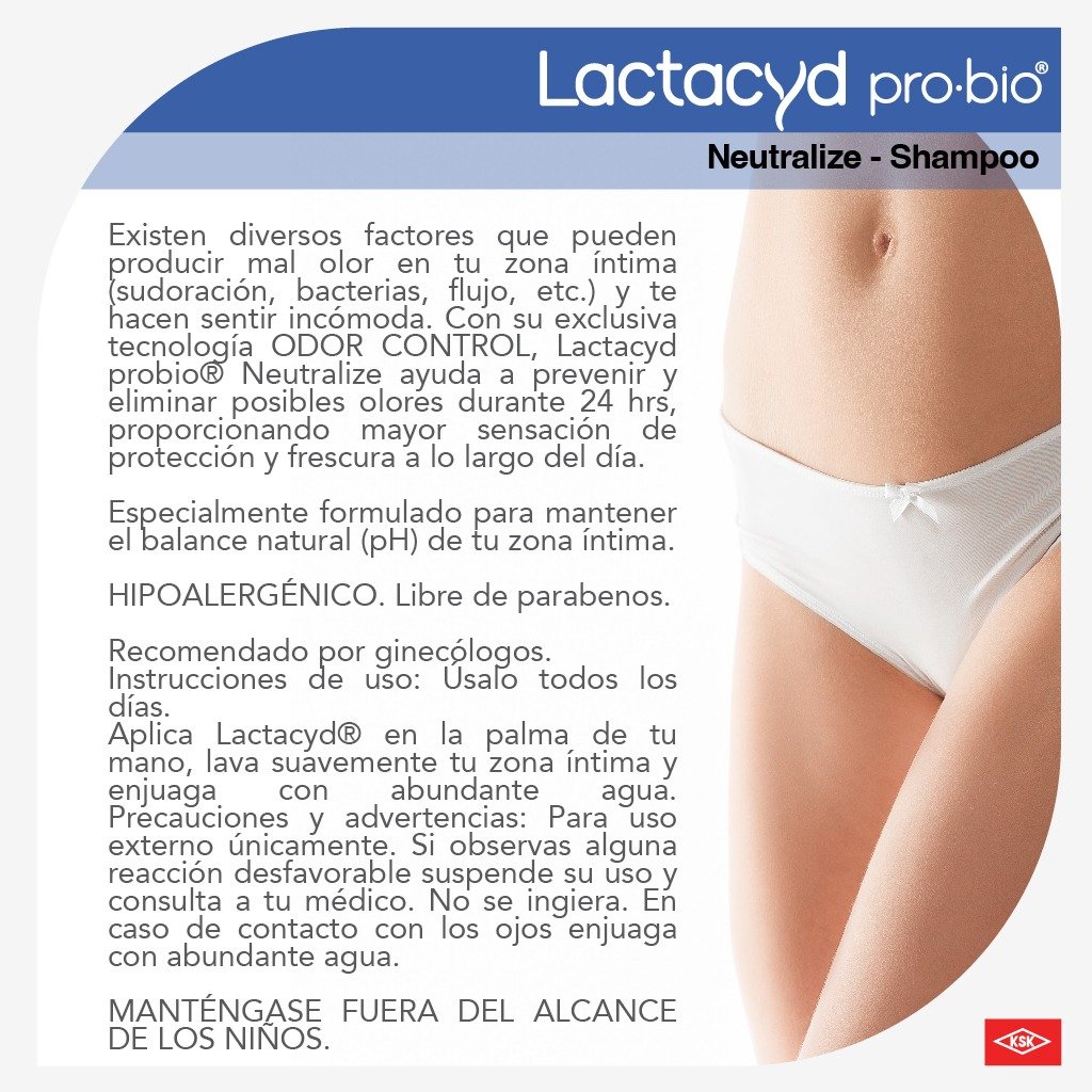 Lactacyd Pro Bio Neutralize Shampoo &Iacute;ntimo - Frasco 220 Ml, , large image number null