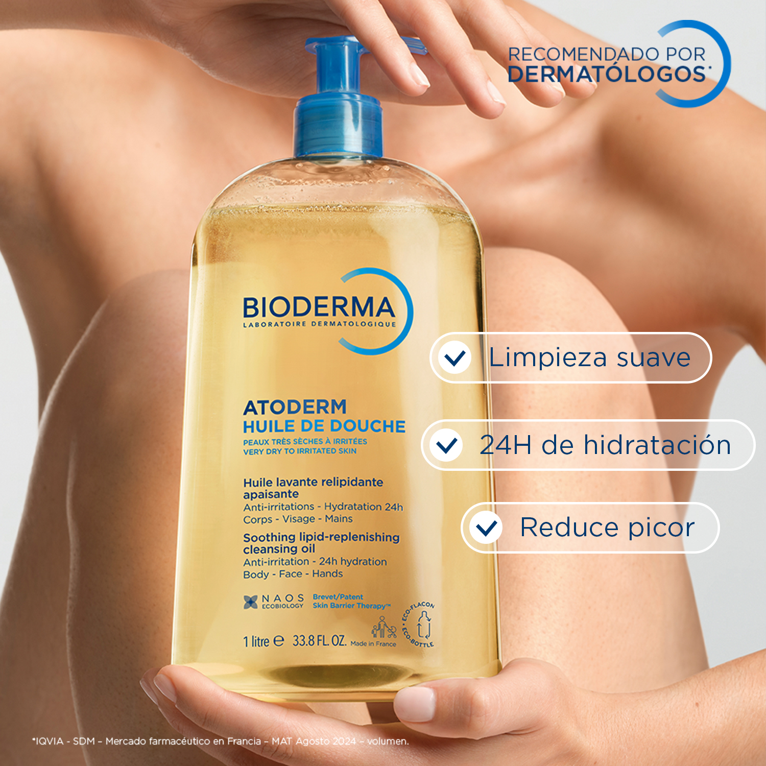 Bioderma Atoderm Huile de Douche - Frasco 1 L, , large image number null