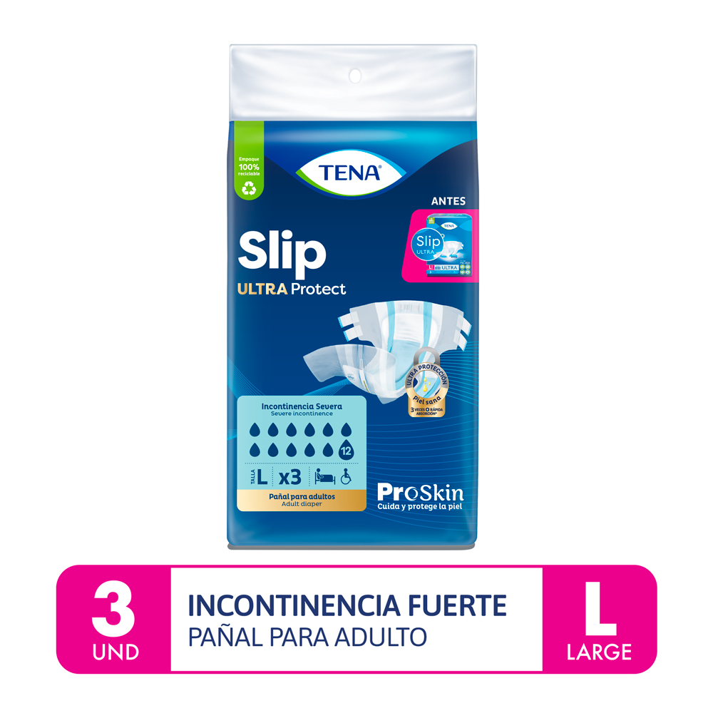 Pa&ntilde;ales Tena Slip Ultra Protect Talla L - Bolsa 3 UN, , large image number null