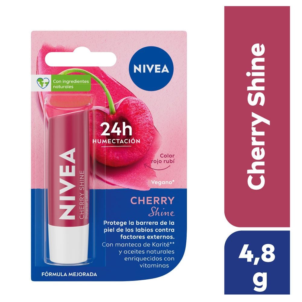 Labial Nivea Lip Care Cherry - Tubo 4,8 G, , large image number null