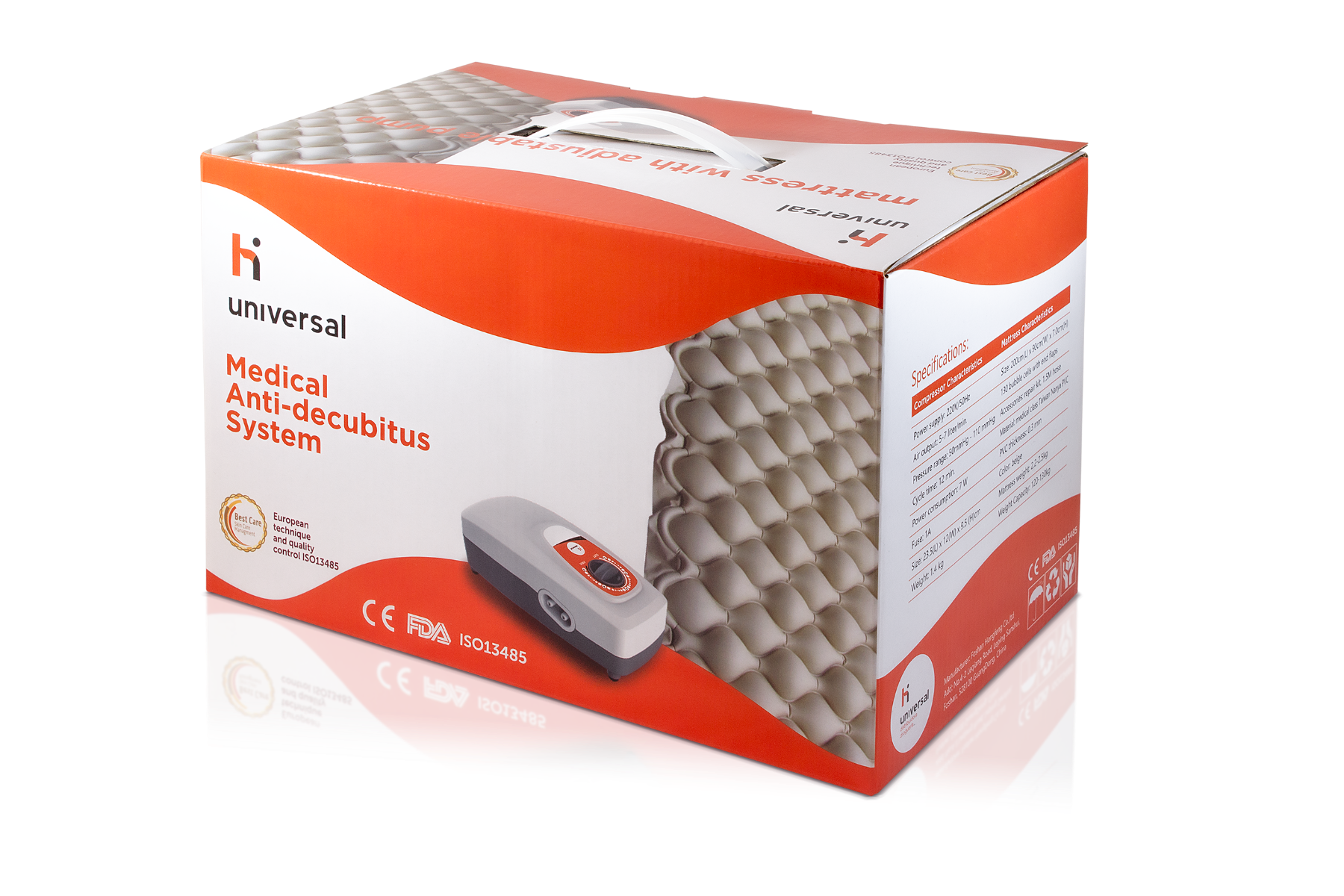 Colch&oacute;n Antiescaras con Motor Modelo Burbuja HiUniversal - Caja 1 UN, , large image number null