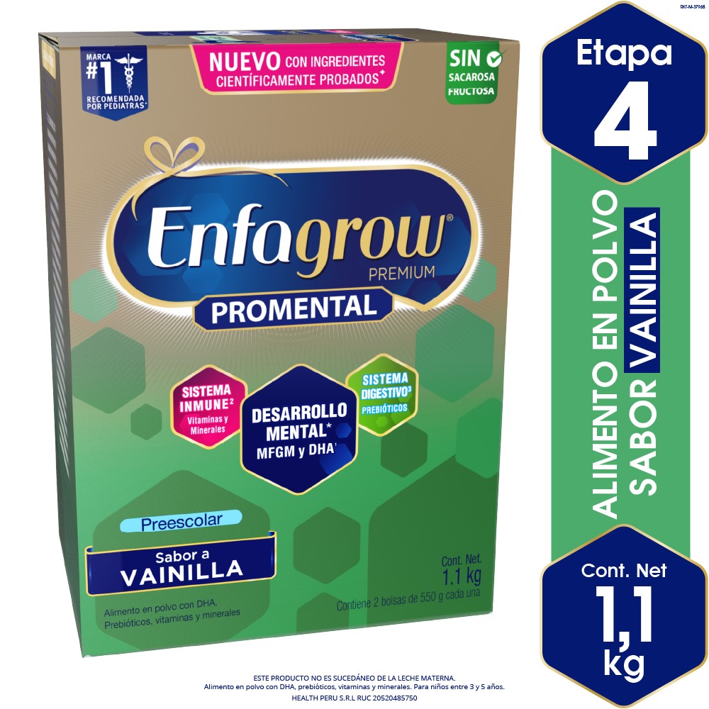 Enfagrow Premium Preescolar Sabor Vainilla - Caja 1.1 KG, , large image number null