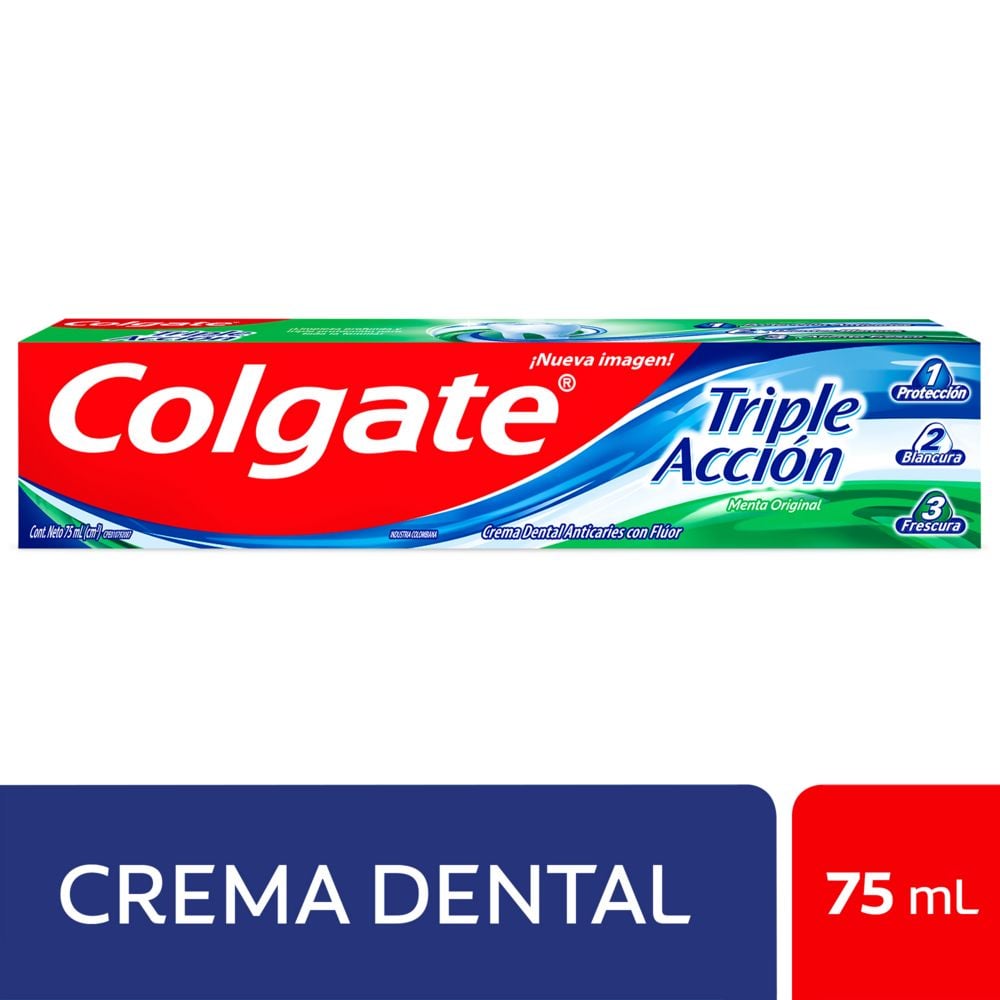 Crema Dental Colgate Triple Acci&oacute;n - Tubo 75 ML, , large image number null