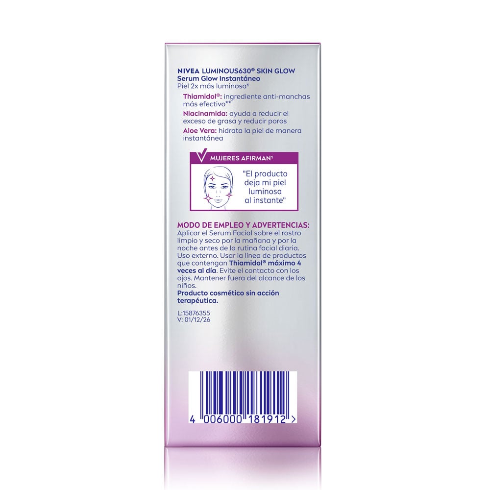 Nivea Luminous 630 Skin Glow S&eacute;rum Glow Instant&aacute;neo - Frasco 30 ML, , large image number null