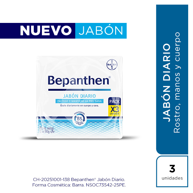 Jab&oacute;n en Barra Bepanthen 90 Gr - Pack 3 UN, , large image number null