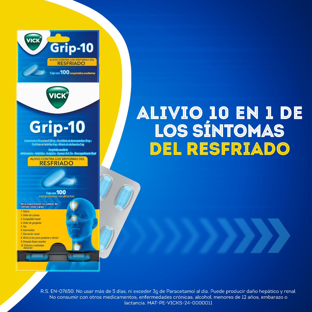 Vick Grip10 - Bl&iacute;ster 4 UN, , large image number null