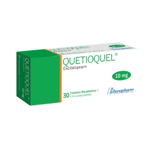 Escitalopram 10 Mg Tabletas Recubiertas - Caja 30 UN, , large image number null