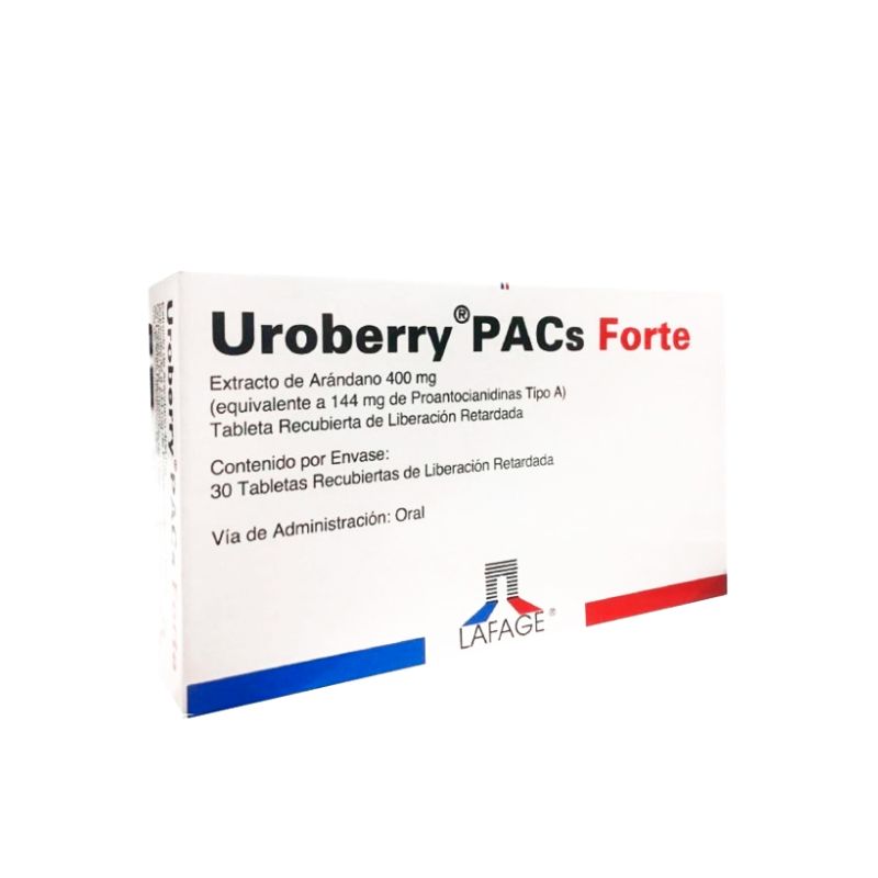 Uroberry Pacs Forte Tabletas - Caja 30 UN, , large image number null
