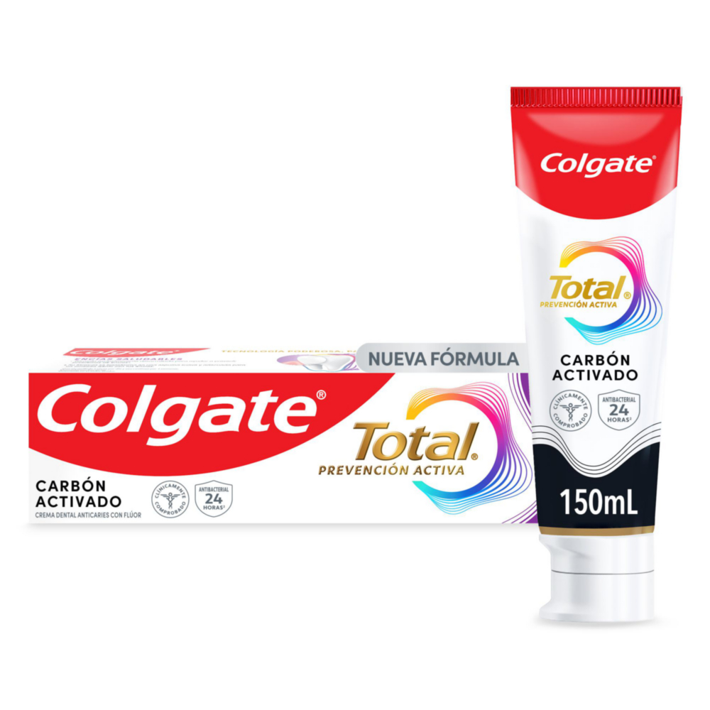 Colgate Crema Total 12 Carb&oacute;n - Tubo 150 Ml, , large image number null