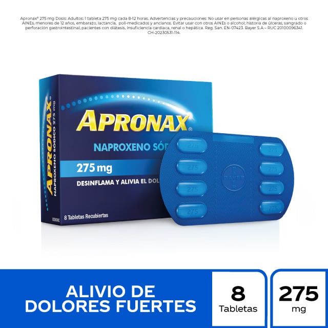 Apronax 275 Mg - Caja 8 UN, , large image number null