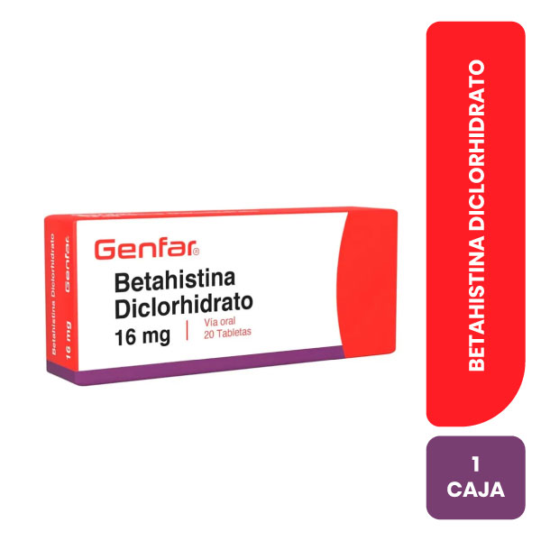 Betahistina Diclorhidrato 16 mg image number null