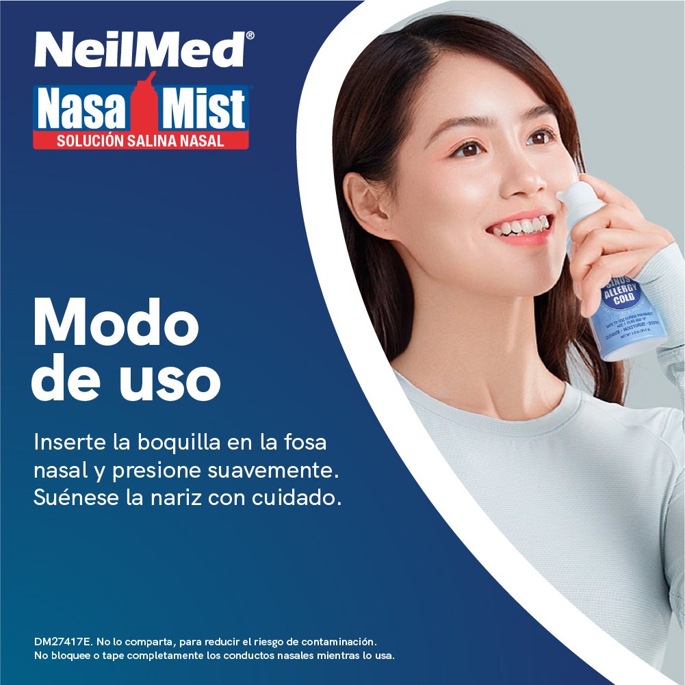 Soluci&oacute;n Salina Nasal Spray NeilMed NasaMist - Frasco 75 ML, , large image number null