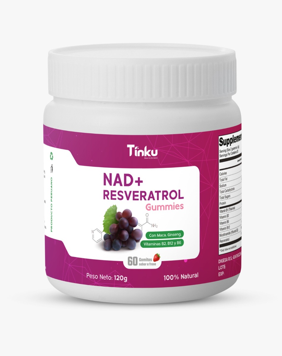 NAD+ Resveratrol Gomitas - Frasco 60 UN, , large image number null