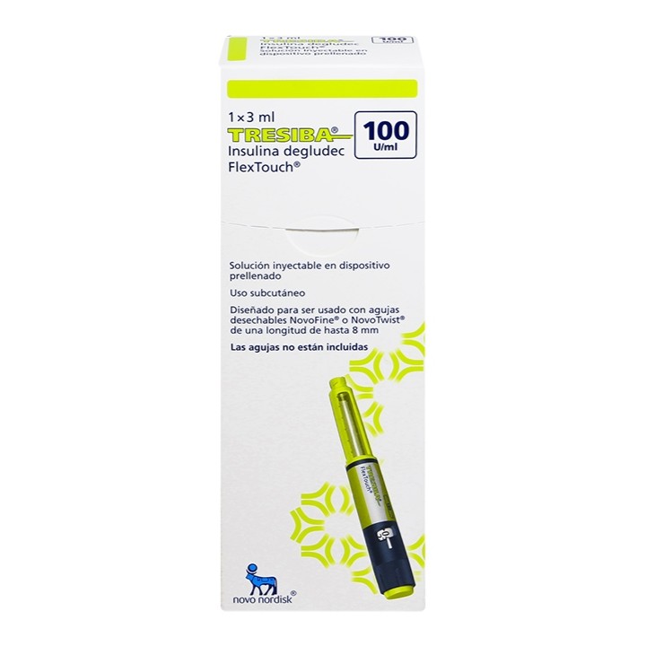 Insulina Tresiba 100UI/ml Soluci&oacute;n inyectable en dispositivo prellenado - Caja 3 ML, , large image number null