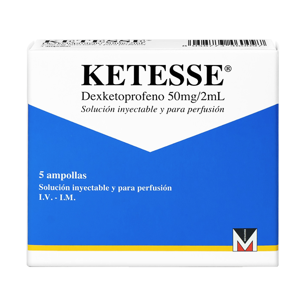 Ketesse 50mg/2ml soluci&oacute;n inyectable - 5 ampollas, , large image number null