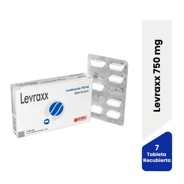 Levraxx 750 Mg  Tableta Recubierta - Caja 7 UN, , large image number null