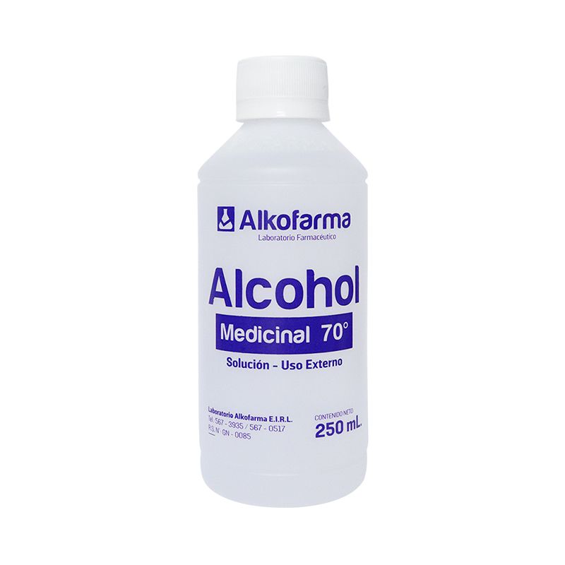 Alcohol 70&deg; Alkofarma - Frasco 250 ML, , large image number null