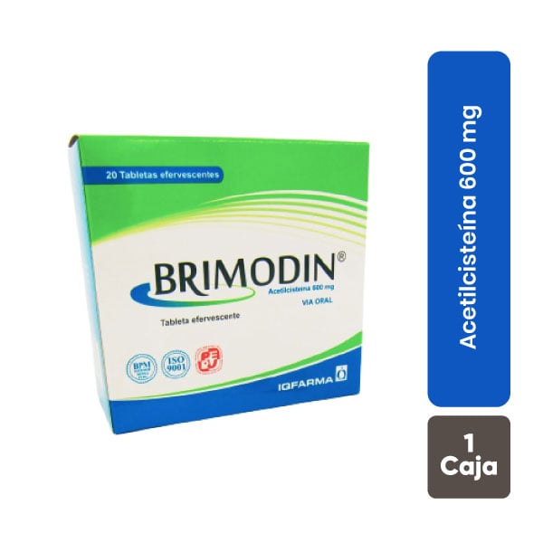Brimodin 600 Mg  Tabletas Efervecentes - Caja 20 UN, , large image number null