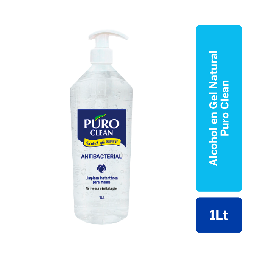 Puro Clean Alcohol Gel Natural - Frasco 1000 ML, , large image number null