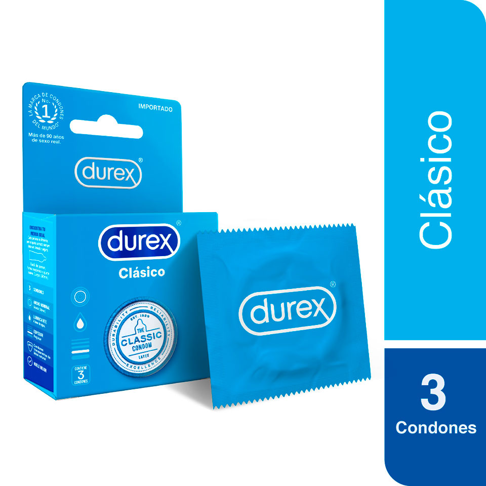 Preservativo Durex Cl&aacute;sico - Caja 3UN, , large image number null