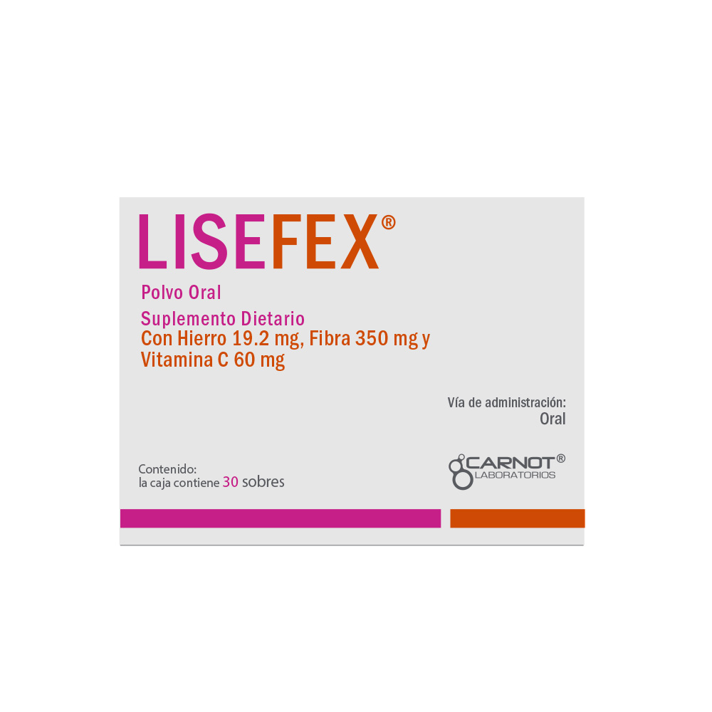 Lisefex Hierro Y Vitamina C Sobres - Caja 30 UN, , large image number null