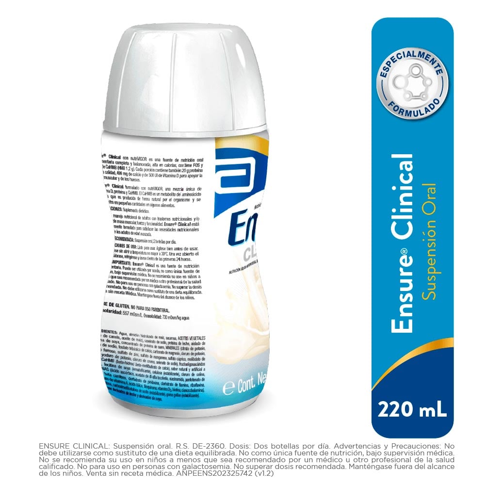 Ensure Clinical Sabor Vainilla - Frasco 220 ML, , large image number null