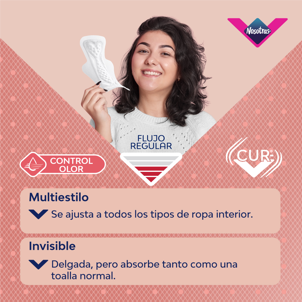 Toallas Higi&eacute;nicas Nosotras Invisible Multiestilo - Bolsa 10 UN, , large image number null