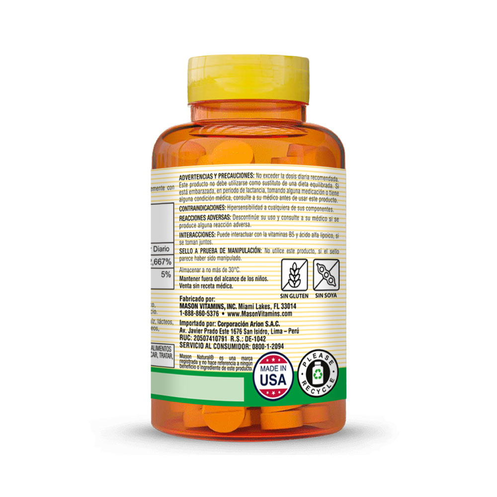 Biotin 800Mg Tabletas - Frasco 60 UN, , large image number null