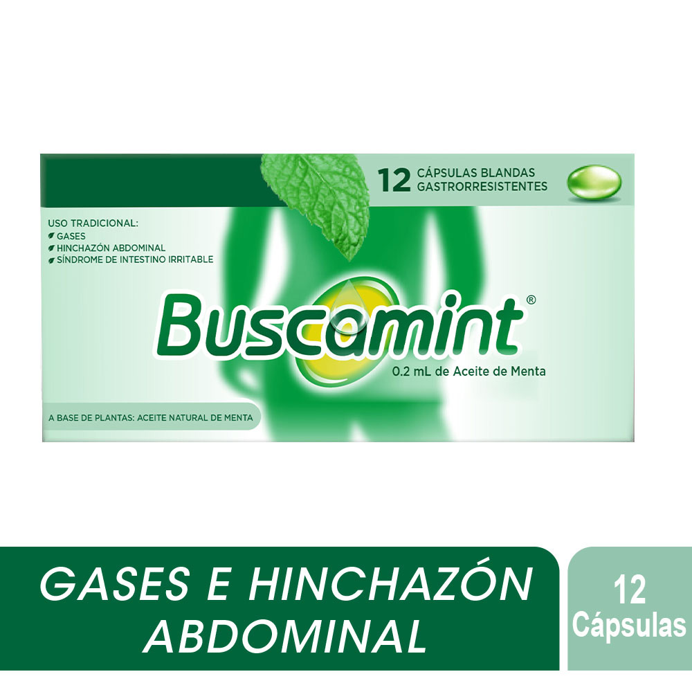 Buscamint C&aacute;psula Blanda Gastrorresistente - Caja 12 UN, , large image number null