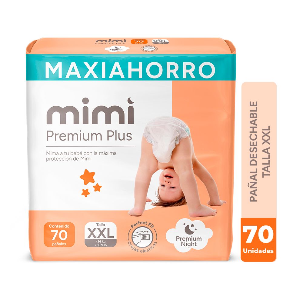 Pa&ntilde;al Mimi Premium Plus Talla XXL - Bolsa 70 UN, , large image number null