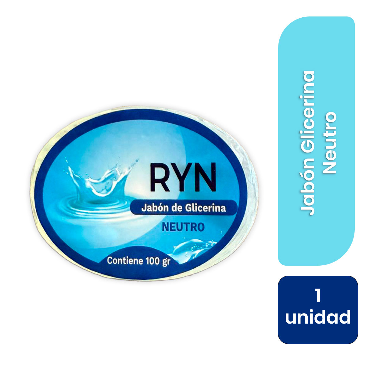 RYN Jab&oacute;n De Glicerina Neutro - Barra 100 G, , large image number null