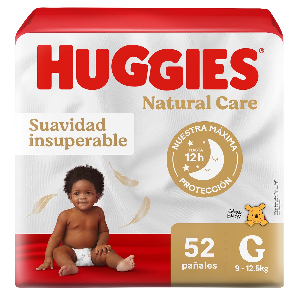 Pa&ntilde;ales Huggies Natural Care Talla G - Bolsa 52 UN, , large image number null