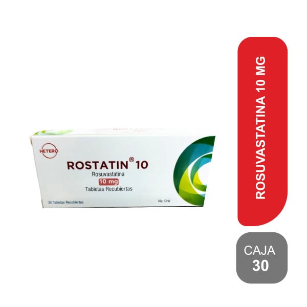 Rostatin 10MG - Caja 30 tabletas recubiertas, , large image number null