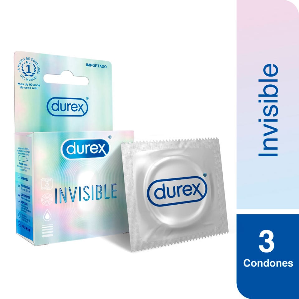 Preservativo Durex Invisible - Caja 3 UN, , large image number null