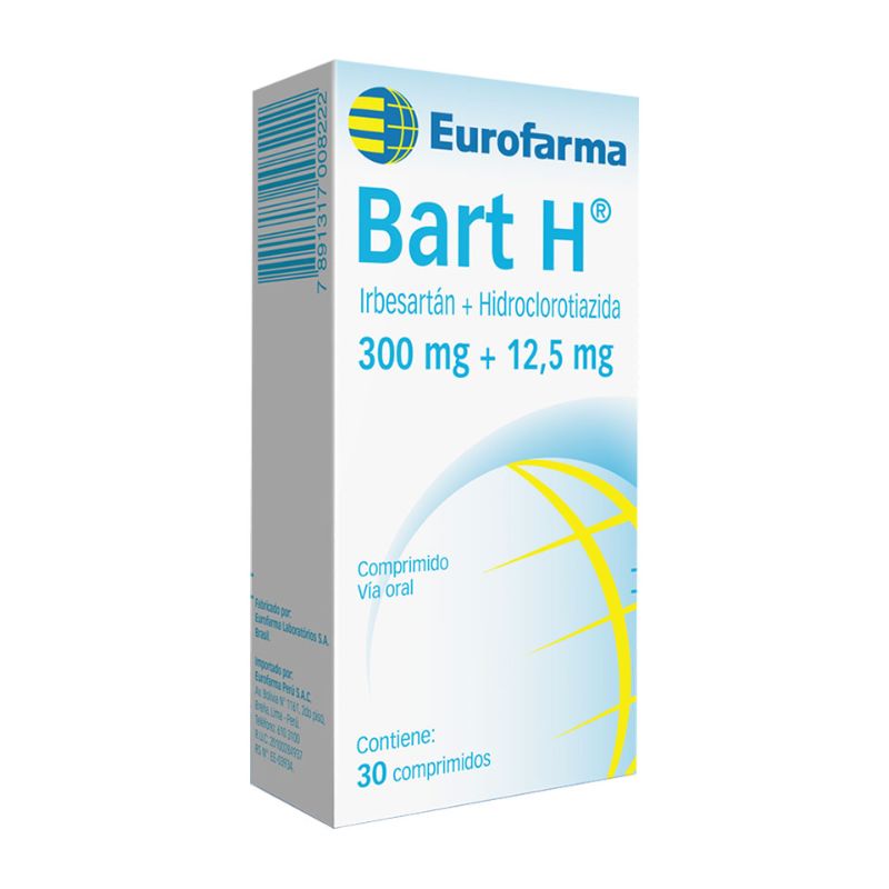 Bart H 300/12.5 Mg Comprimidos - Caja 30 UN, , large image number null