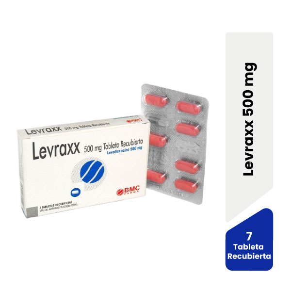 Levraxx 500 Mg  Tableta Recubierta - Caja 7 UN, , large image number null